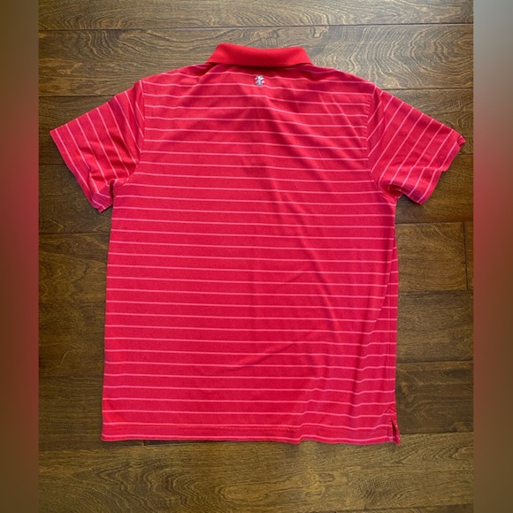 Izod Performance Polo, Men’s Medium, Red Striped, Moisture Wicking - Picture 7 of 8